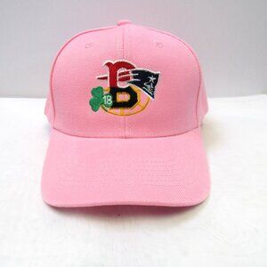 Pink Baseball Hat Cap New England Boston 4 Team Patriots Bruins Celtics Red Sox